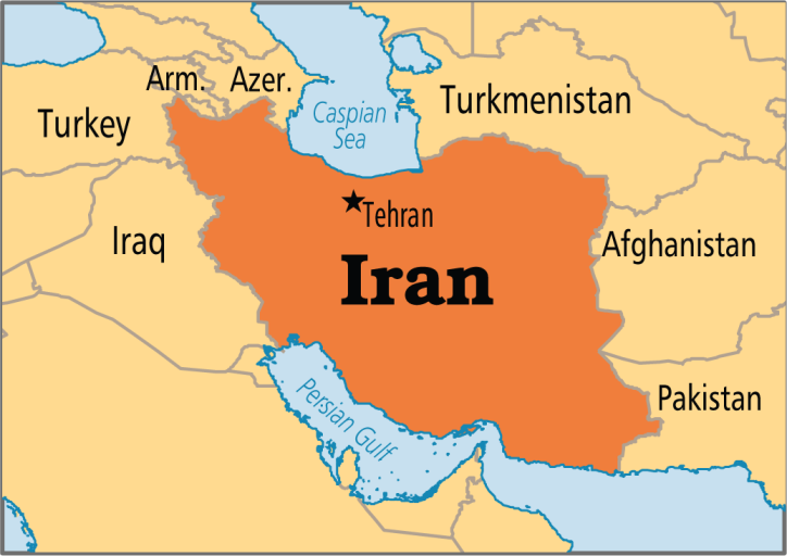 A map of Iran